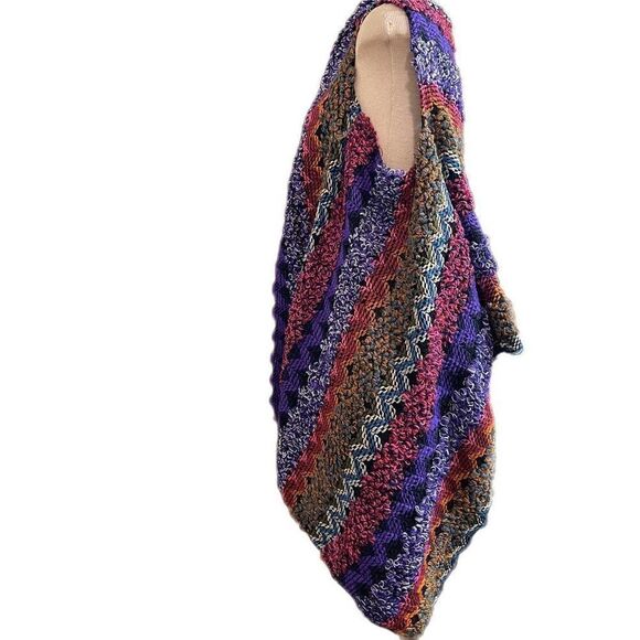 Soft Surroundings Taylor Colorful Textured Knit Topper Vest Cardigan One Size - Picture 3 of 8